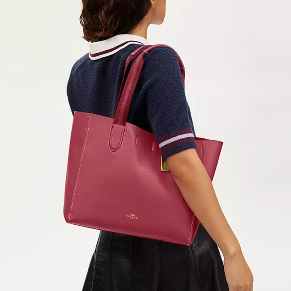 Coach Handbags - New! Derby Tote in Gold/Rouge